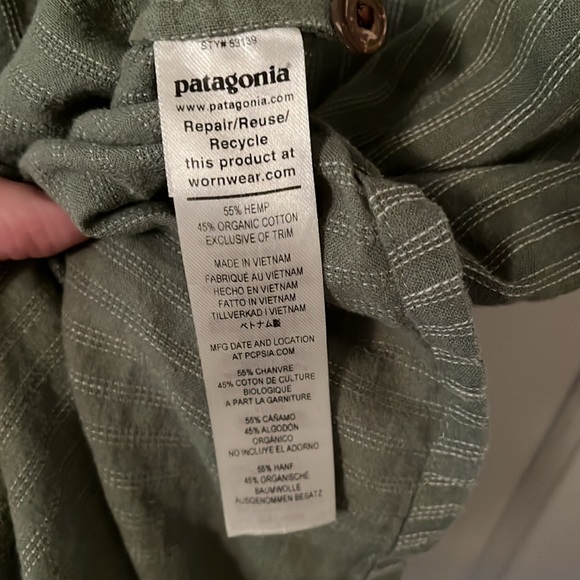 Patagonia Men’s Button-up XXL Hemp-Organic Cotton - Picture 5 of 8